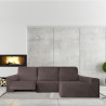 Funda para chaise longue de brazo largo derecho Eysa ROC Marrón 180 x