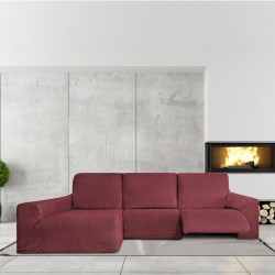 Funda para chaise longue de brazo largo izquierdo Eysa ROC Teja Rojo O
