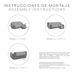 Funda para chaise longue de brazo corto derecho Eysa MONTBLANC Mostaza