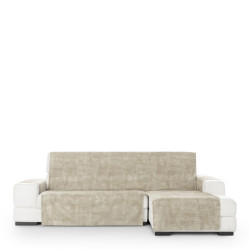 Funda para chaise longue de brazo corto derecho Eysa TURIN Blanco Crem