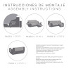 Funda para chaise longue de brazo corto izquierdo Eysa TURIN Azul 100