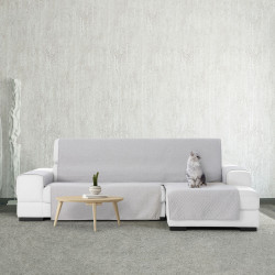 Funda para chaise longue de brazo corto derecho Eysa SILVER Gris claro