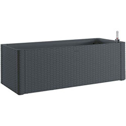 Jardinera Autorriego Stefanplast Natural Delux Rectangular Antracita 1
