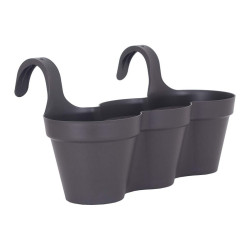 Maceta Artevasi 639343 Antracita Gris oscuro Plástico Redondo 30,5 x