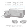 Funda para chaise longue de brazo corto derecho Eysa AQUA Mostaza 100