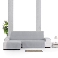 Funda para chaise longue de brazo corto izquierdo Eysa LEVANTE Gris 10