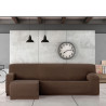 Funda para chaise longue de brazo corto izquierdo Eysa TROYA Marrón 1