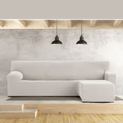 Funda para chaise longue de brazo corto derecho Eysa JAZ Blanco 120 x