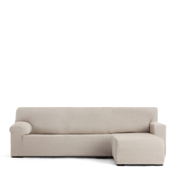 Funda para chaise longue de brazo corto derecho Eysa JAZ Beige 120 x 1