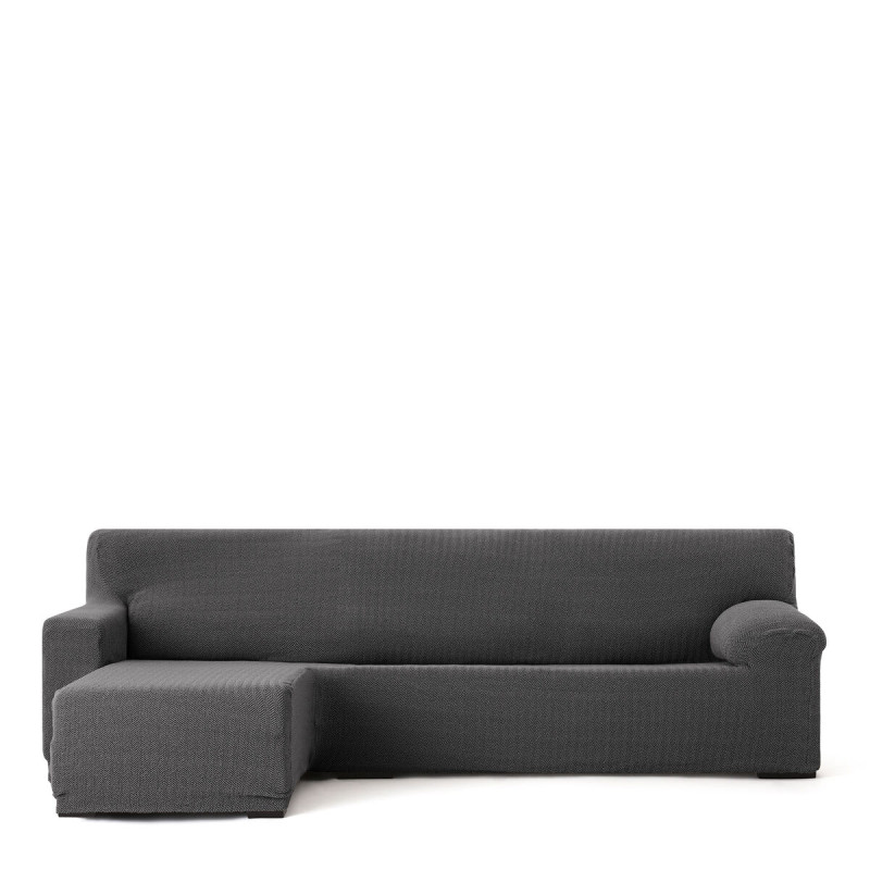 Funda para chaise longue de brazo corto izquierdo Eysa JAZ Gris oscuro
