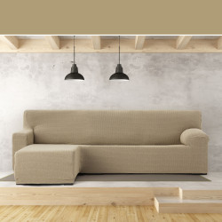 Funda para chaise longue de brazo corto izquierdo Eysa JAZ Beige 120 x
