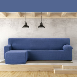 Funda para chaise longue de brazo corto izquierdo Eysa JAZ Azul 120 x