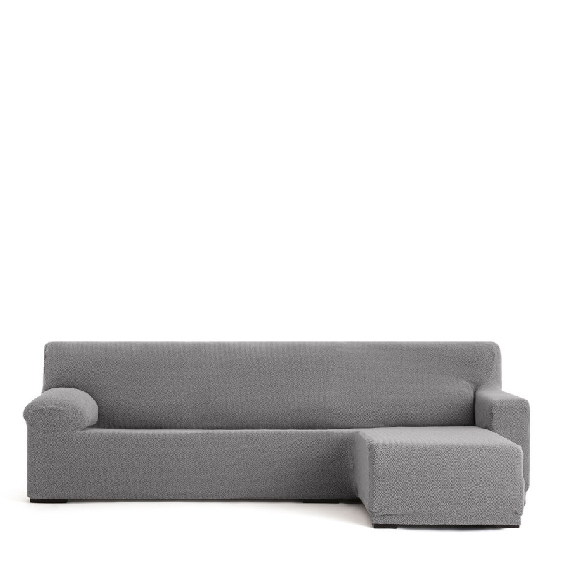 Funda para chaise longue de brazo corto derecho Eysa JAZ Gris 120 x 12 Funda para chaise longue de brazo corto derecho Eysa JAZ Gris 120 x 12