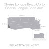 Funda para chaise longue de brazo corto derecho Eysa JAZ Gris 120 x 12