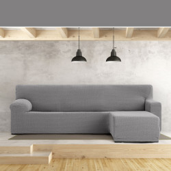 Funda para chaise longue de brazo corto derecho Eysa JAZ Gris 120 x 12
