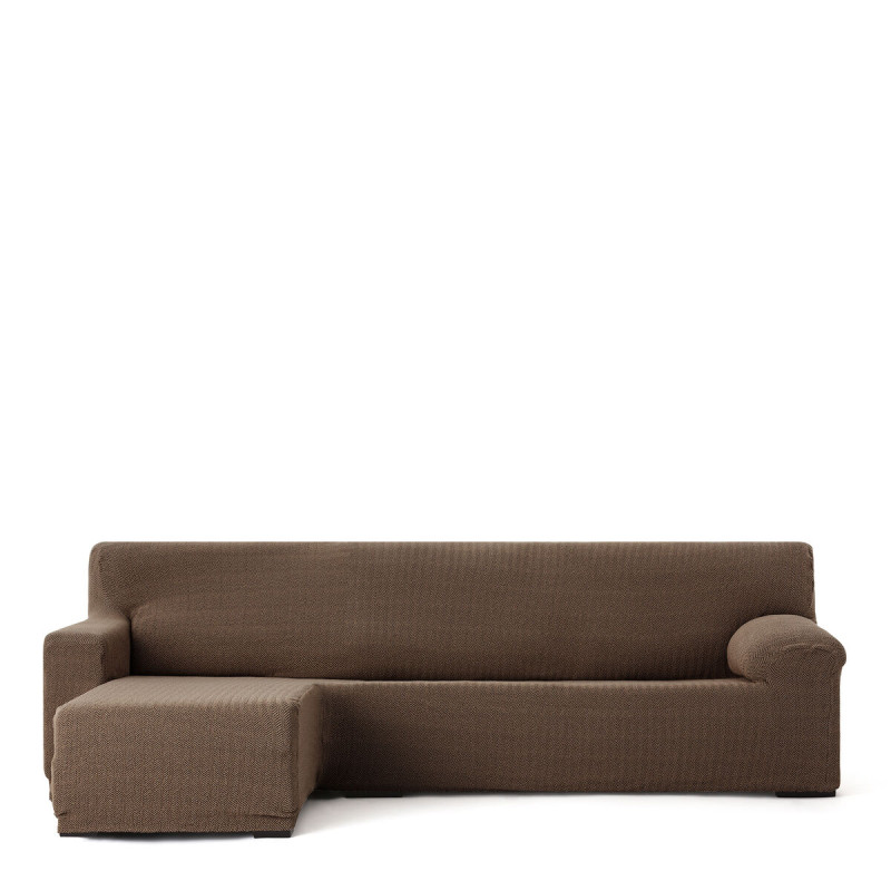 Funda para chaise longue de brazo corto izquierdo Eysa JAZ Marrón 120