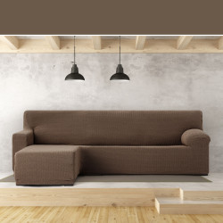 Funda para chaise longue de brazo corto izquierdo Eysa JAZ Marrón 120