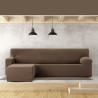 Funda para chaise longue de brazo corto izquierdo Eysa JAZ Marrón 120