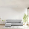 Funda para chaise longue de brazo corto izquierdo Eysa THOR Gris 110 x