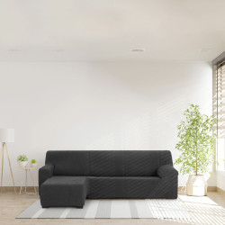 Funda para chaise longue de brazo corto izquierdo Eysa THOR Gris oscur