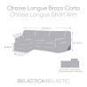 Funda para chaise longue de brazo corto izquierdo Eysa ROC Marrón cla