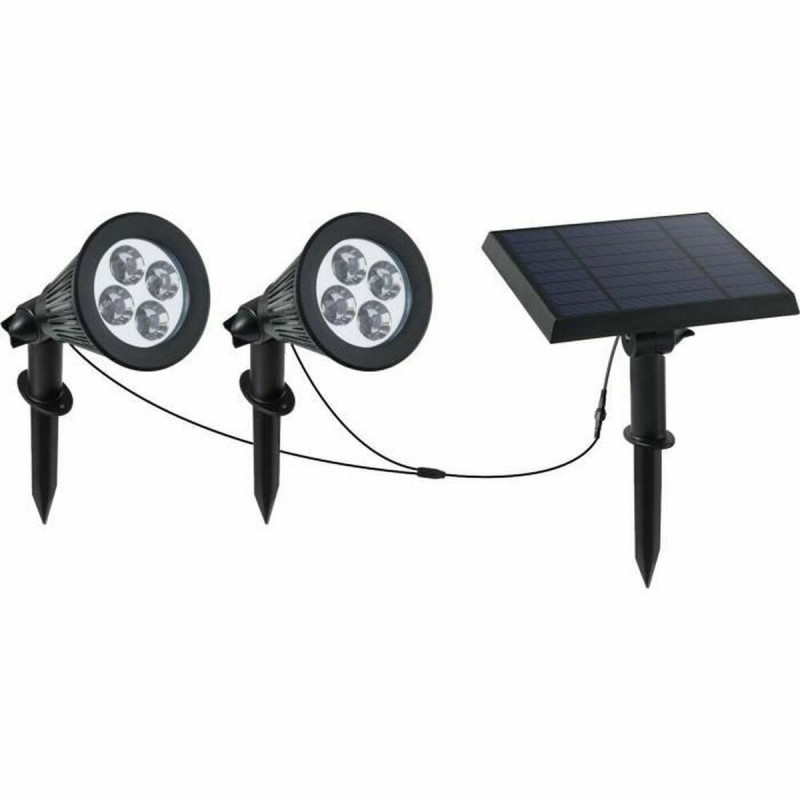 Foco Solar Lumi Garden Family Spiky 2 en 1 Negro Aluminio Acero (2 Uni Foco Solar Lumi Garden Family Spiky 2 en 1 Negro Aluminio Acero (2 Uni