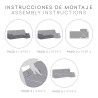 Funda para chaise longue de brazo corto izquierdo Eysa ROC Marrón 120