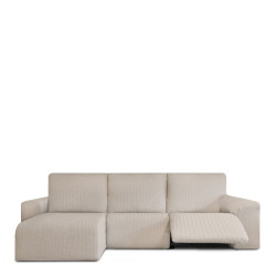 Funda para chaise longue de brazo corto izquierdo Eysa JAZ Beige 120 x