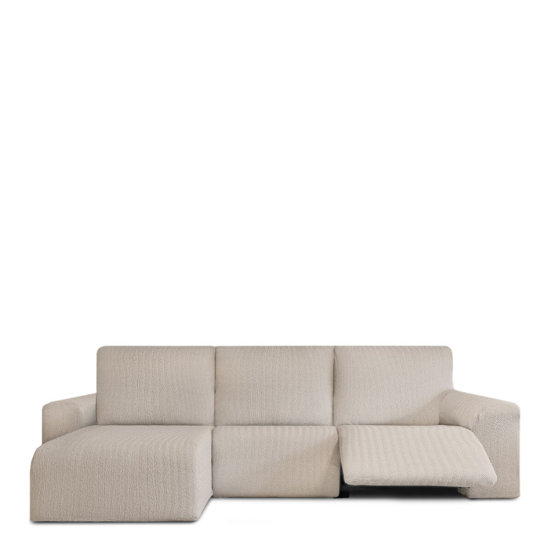 Funda para chaise longue de brazo corto izquierdo Eysa JAZ Beige 120 x