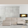 Funda para chaise longue de brazo corto izquierdo Eysa JAZ Beige 120 x