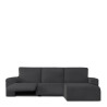 Funda para chaise longue de brazo corto derecho Eysa JAZ Gris oscuro 1