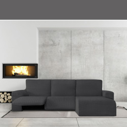 Funda para chaise longue de brazo corto derecho Eysa JAZ Gris oscuro 1