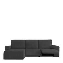 Funda para chaise longue de brazo corto izquierdo Eysa JAZ Gris oscuro