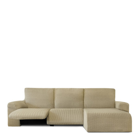 Funda para chaise longue de brazo corto derecho Eysa JAZ Beige 120 x 1
