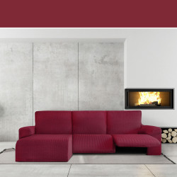 Funda para chaise longue de brazo corto izquierdo Eysa JAZ Burdeos 120