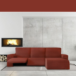 Funda para chaise longue de brazo corto derecho Eysa JAZ Rojo Oscuro 1
