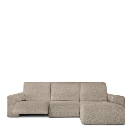 Funda para chaise longue de brazo corto derecho Eysa ROC Marrón claro