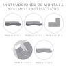 Funda para chaise longue de brazo largo derecho Eysa ROC Marrón Glac
