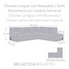Funda para chaise longue de brazo largo derecho Eysa ROC Marrón Glac