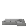 Funda para chaise longue de brazo largo derecho Eysa ROC Gris claro 11