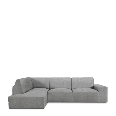Funda para chaise longue de brazo largo izquierdo Eysa ROC Gris claro