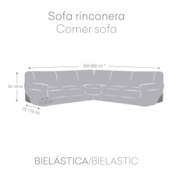 Funda para Sofá Eysa JAZ Beige 110 x 120 x 600 cm