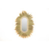 Espejo de pared Romimex Natural Rayung 128 x 170 x 5 cm Ovalado