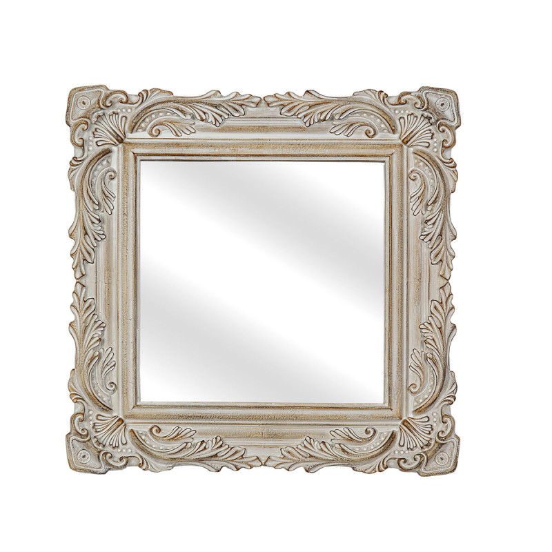 Espejo de pared Romimex Natural Resina 31 x 31 x 2 cm Espejo de pared Romimex Natural Resina 31 x 31 x 2 cm