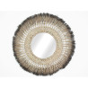 Espejo de pared Romimex Natural Fibra natural Ventana 70 x 70 x 3 cm R