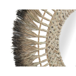 Espejo de pared Romimex Natural Fibra natural Ventana 70 x 70 x 3 cm R