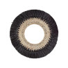 Espejo de pared Romimex Negro Natural Fibra natural Ventana 70 x 70 x