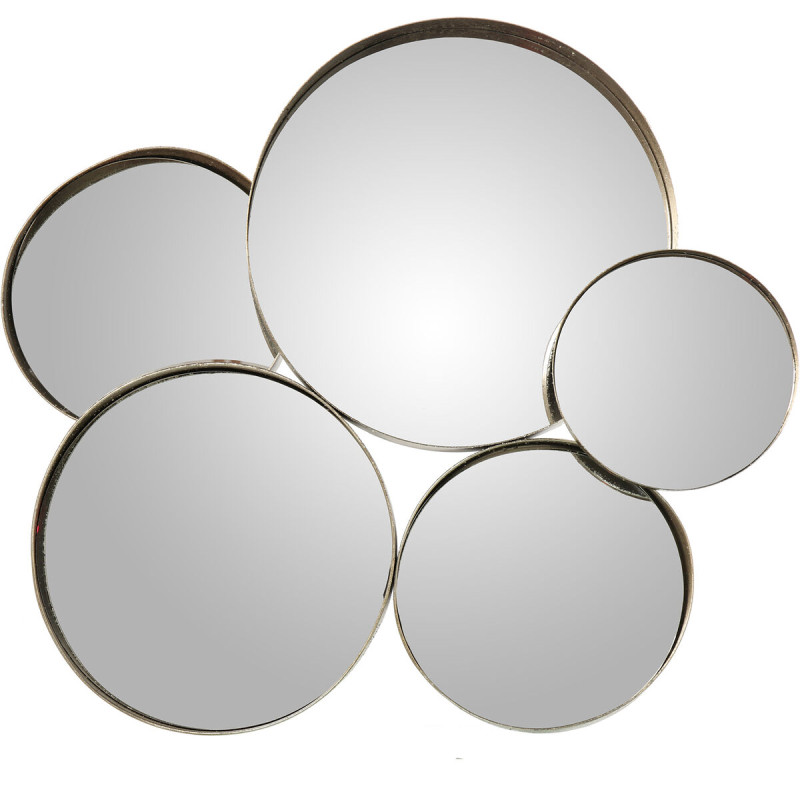 Espejo de pared Alexandra House Living Plateado Metal Círculos 9 x 60 Espejo de pared Alexandra House Living Plateado Metal Círculos 9 x 60