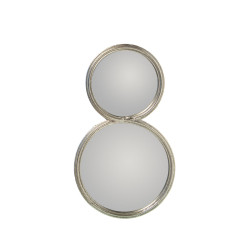 Espejo de pared Alexandra House Living Plateado Metal Círculos 2 x 24