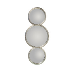 Espejo de pared Alexandra House Living Plateado Metal Círculos 2 x 23